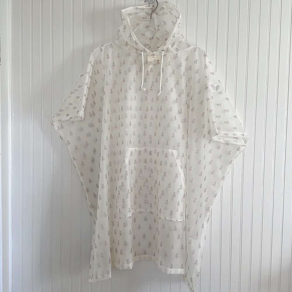 Boy. by Band of Outsiders Printed Sailboat Raincoat Poncho